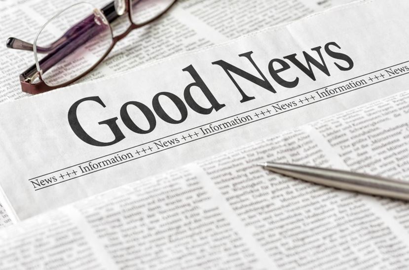 good news headline in newspaper